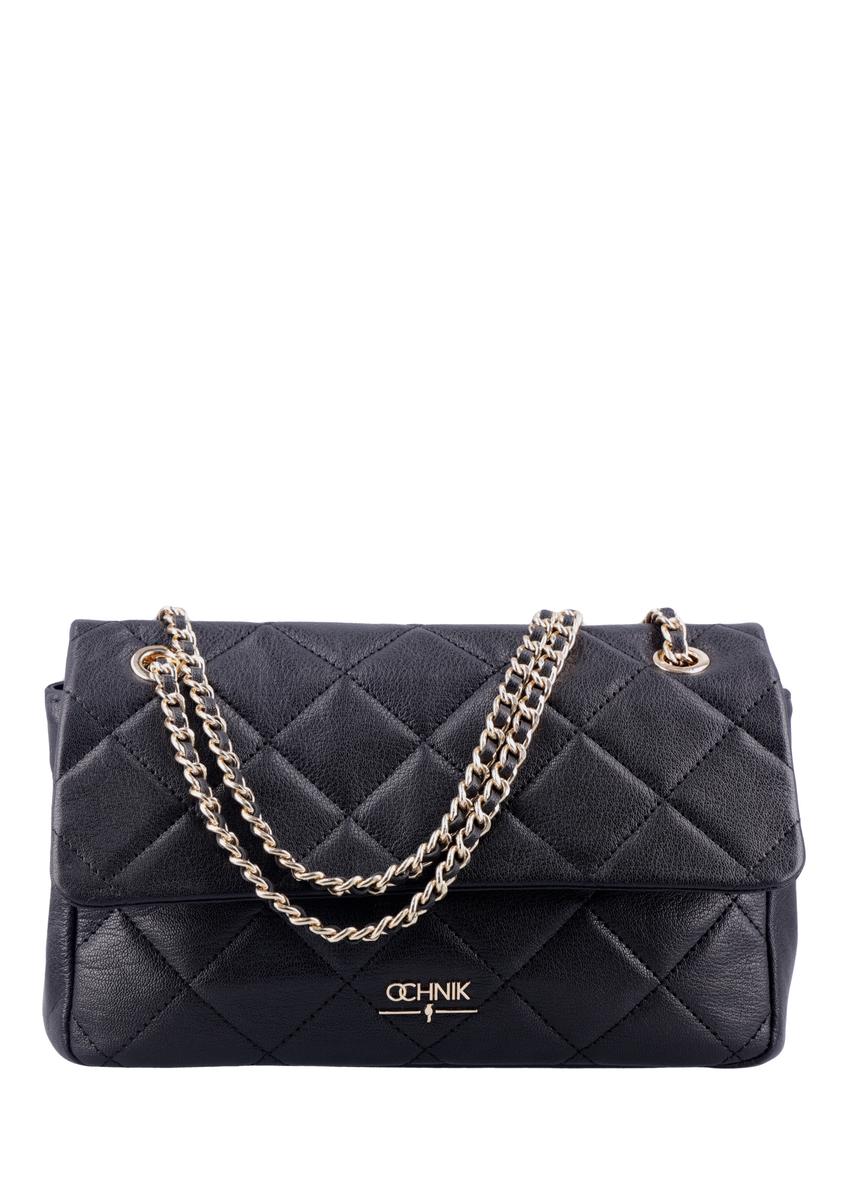 Elegant black women's shoulder bag TORES-1399-9P(Z26), front product view on white background.