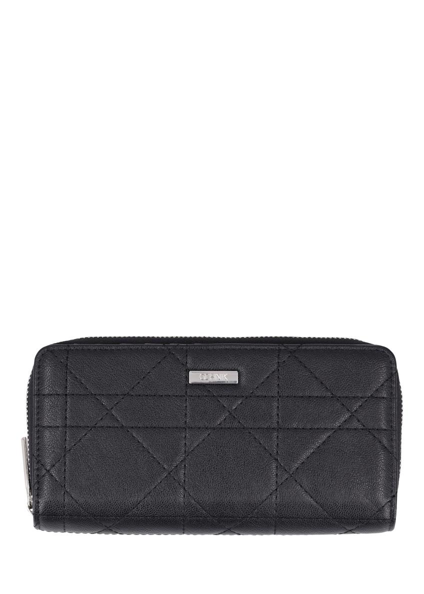 Large women's wallet with decorative stitching POREC-0443-9P(Z26), front product view on white background.