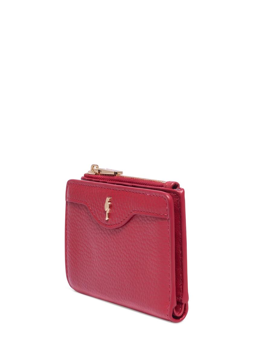 Red leather women's wallet PORES-1015R-4B(Z26)