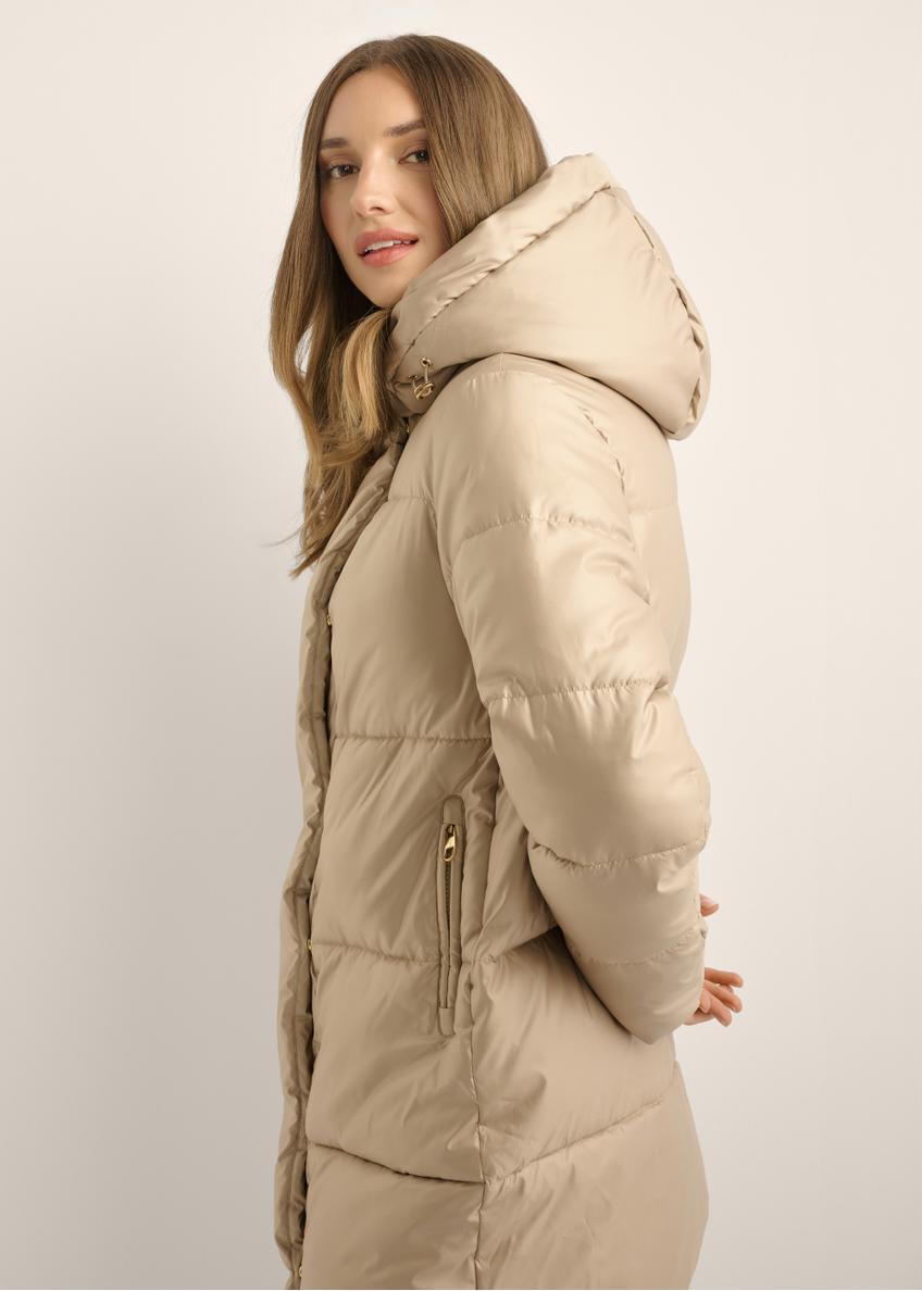 Beige women's winter jacket KURDT-0703-1A(Z26)