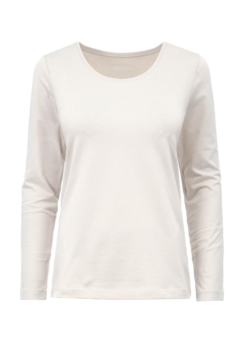 Beige long sleeve women's blouse LSLDT-0038-81(KS)