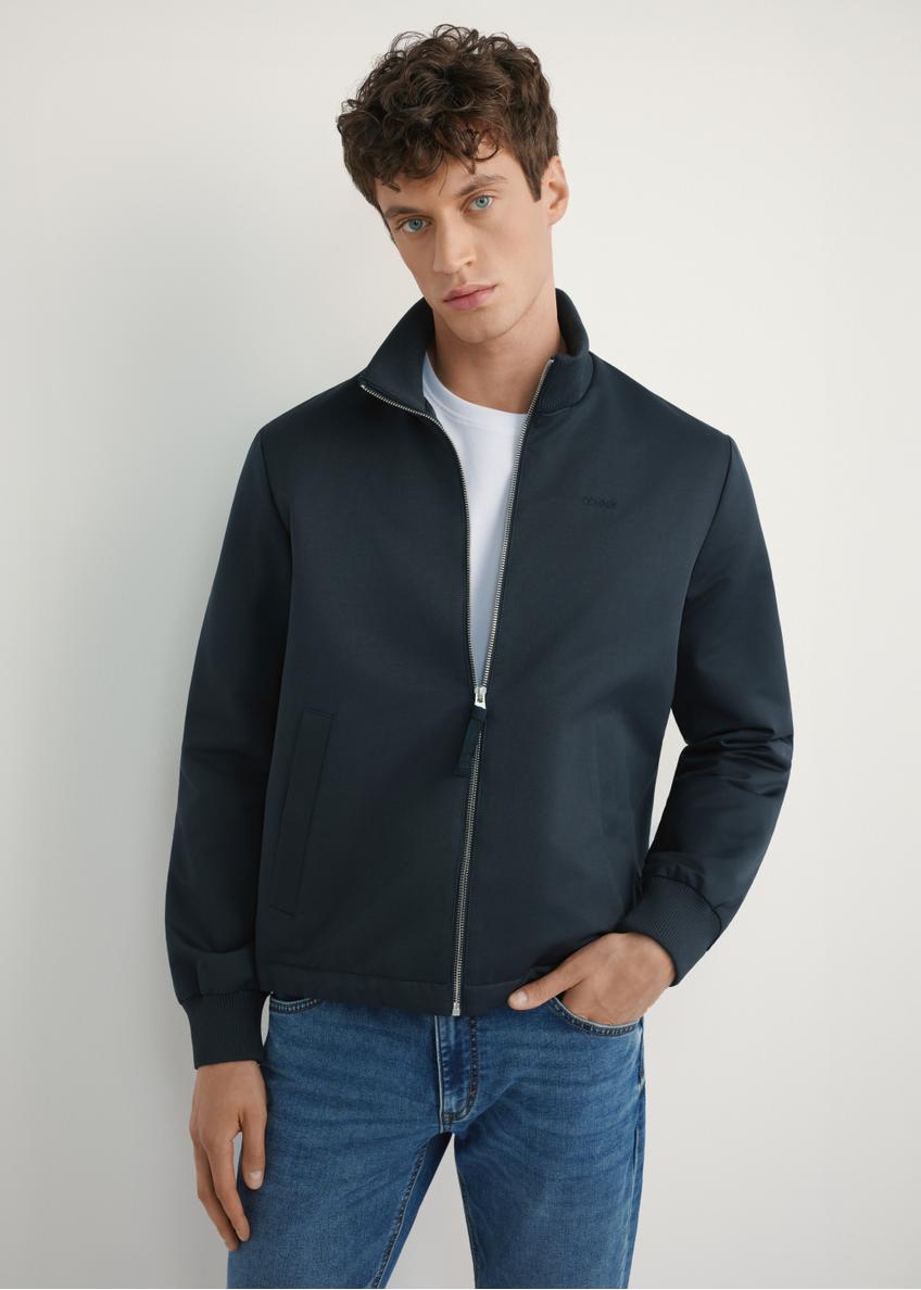 Men's navy blue transitional jacket KURMT-0404-7D(W26)