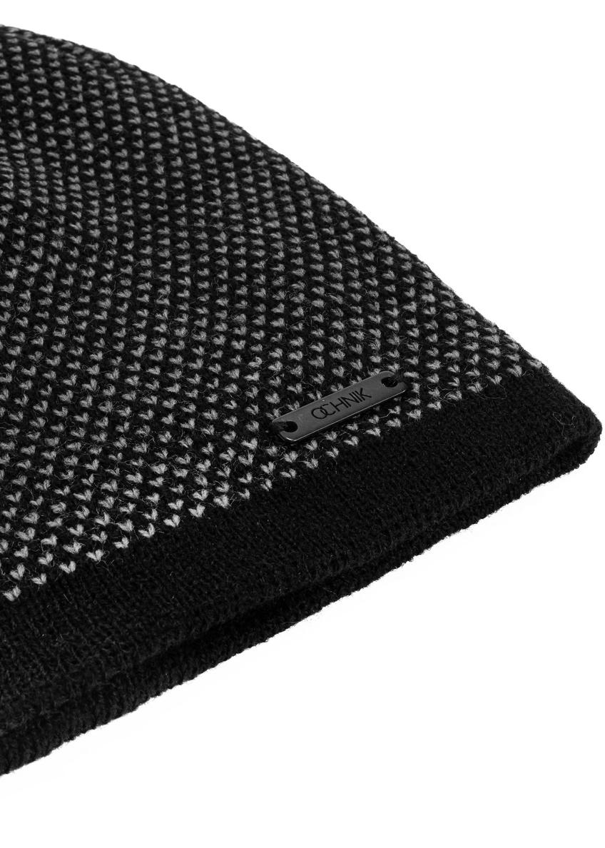 Black classic men's winter hat CZAMT-0078-98(Z25)