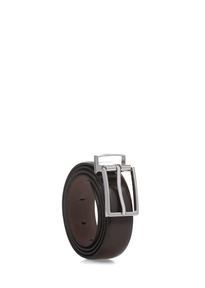 Men's brown leather belt PASMS-0263-1I(W26)