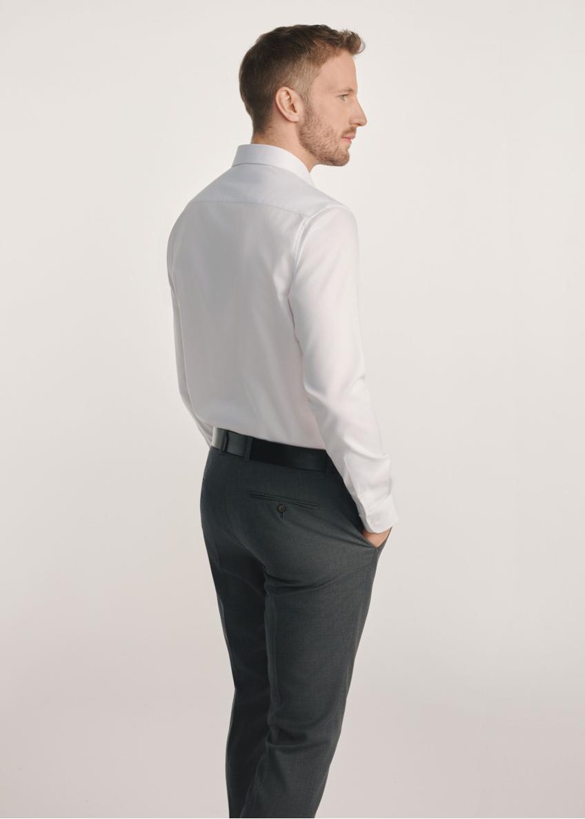 Men's white slim shirt KOSMT-0351A-0A(Z26)