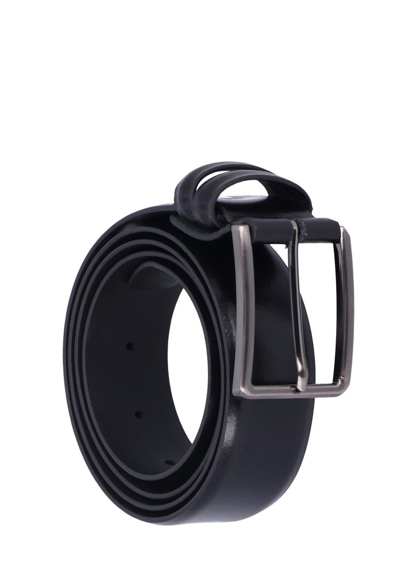 Black men's leather belt PASMS-0284-99(Z26)