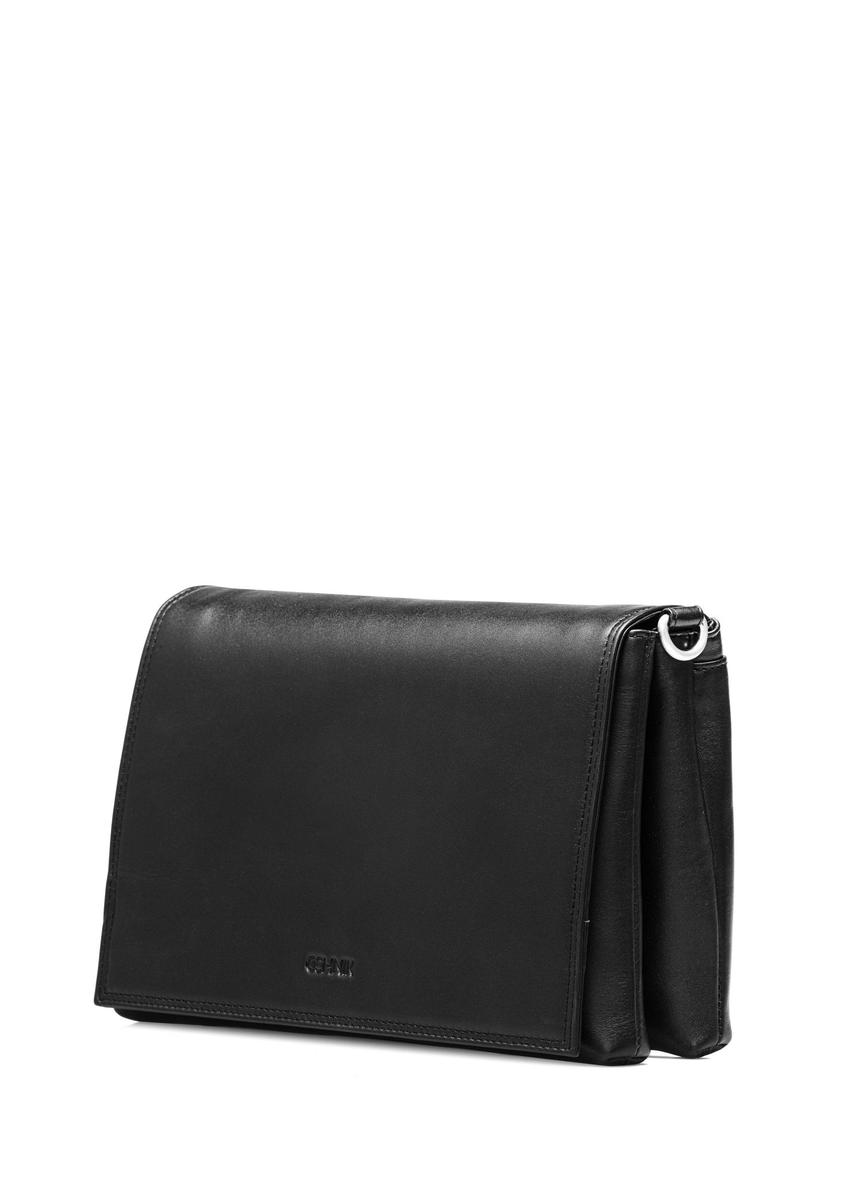 Black leather women's messenger bag TORES-1083-99(W25)