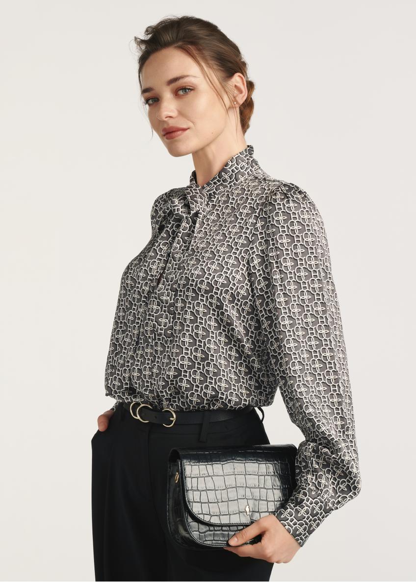 Leather black croco women's handbag TORES-1129E-99(Z25)