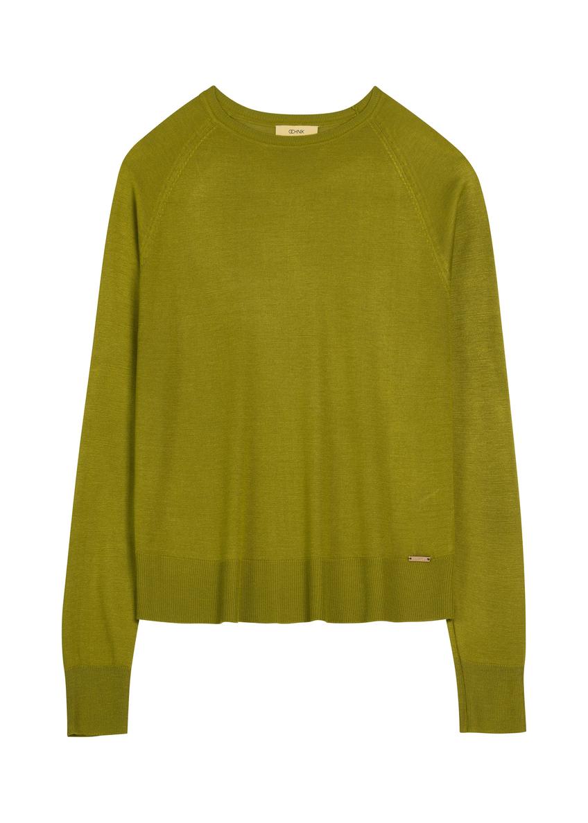 Thin olive women's sweater SWEDT-0257-8E(W26)