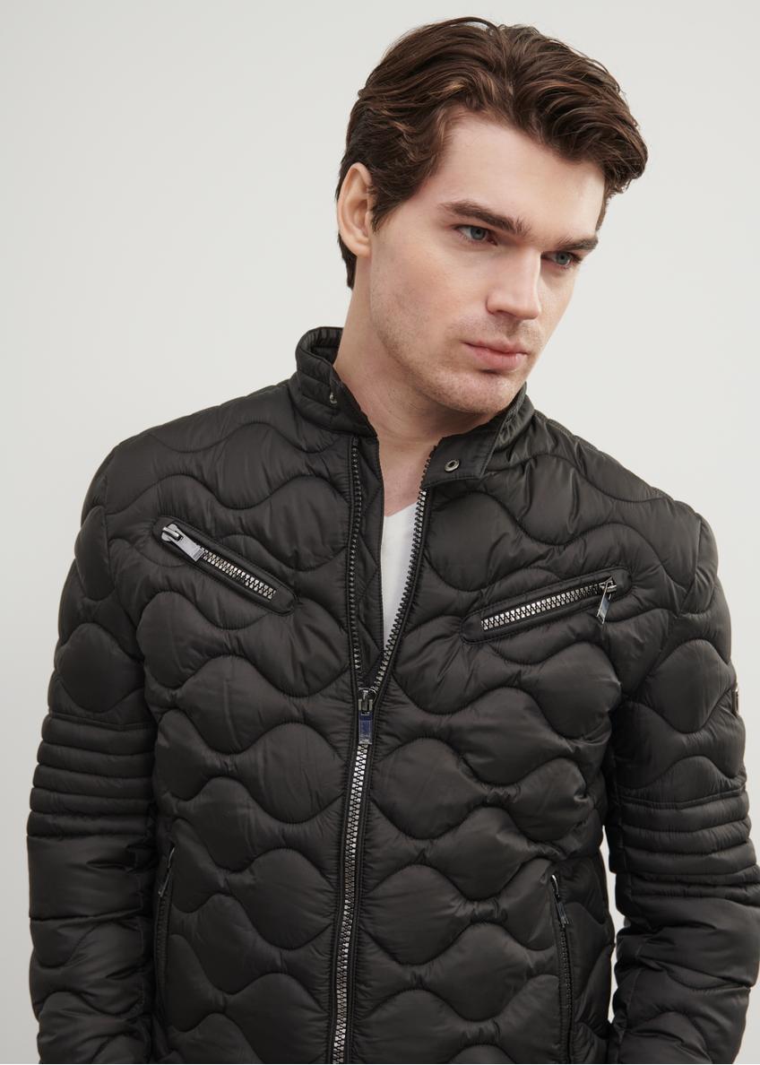 Men's quilted jacket with stand-up collar KURMT-0303-99(W23)-01