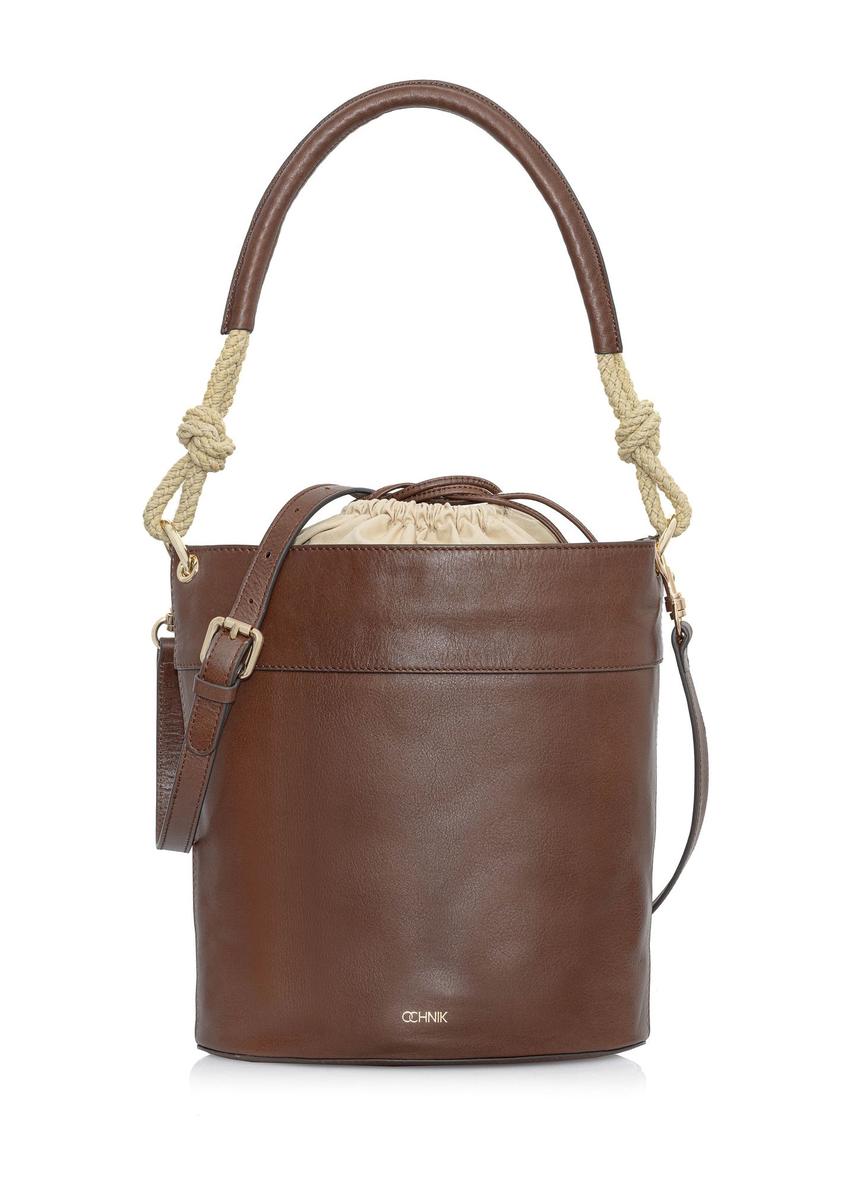 Brown leather women's handbag TORES-1002-90(W24)-07