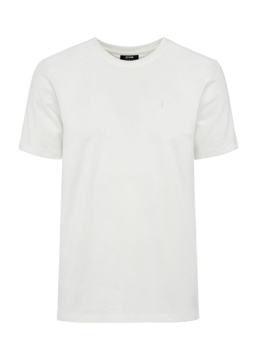 Men's white cotton T-shirt TSHMT-0120-11(W25)-01