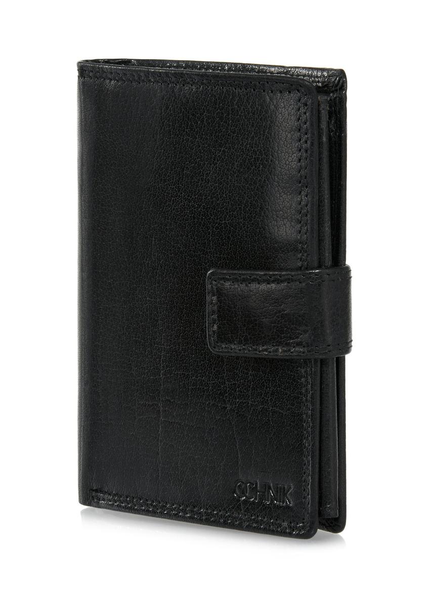 Black lacquered leather men's wallet PORMS-0552-99(W24)