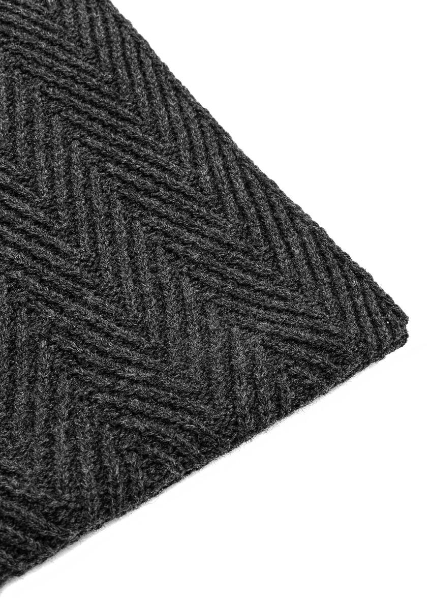 Men's scarf in graphite color SZAMT-0066-99(Z25)