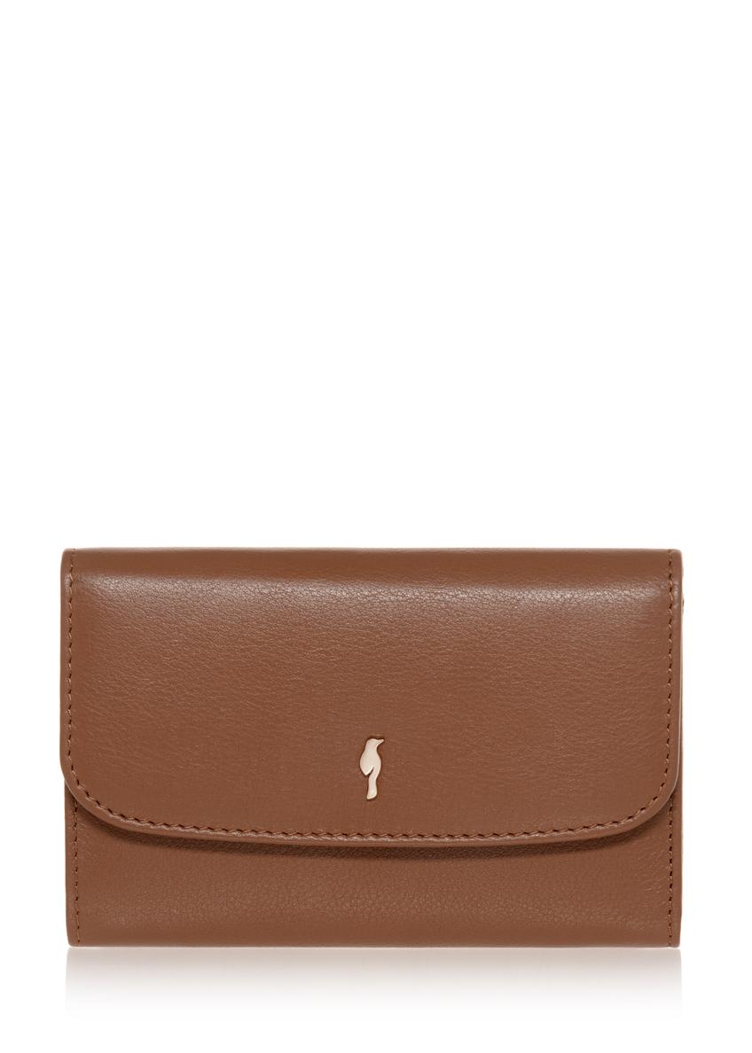 Brown leather women's wallet PORES-0848-79(W23)-06