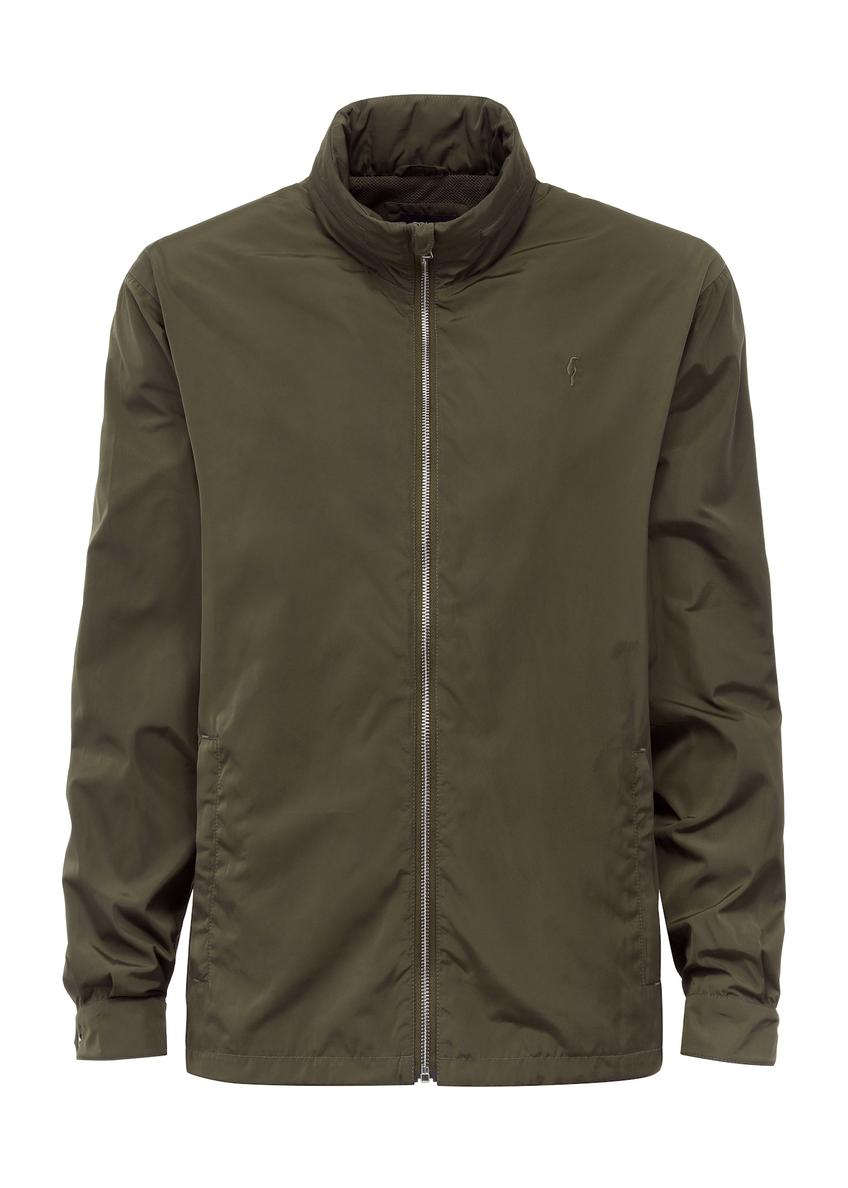 Men's olive transitional jacket KURMT-0369-57(W25), front product view on white background.