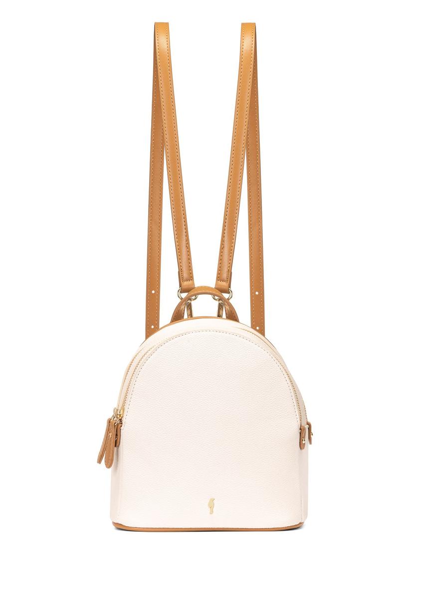 Small women's backpack in cream color TOREC-0999-12(W25)