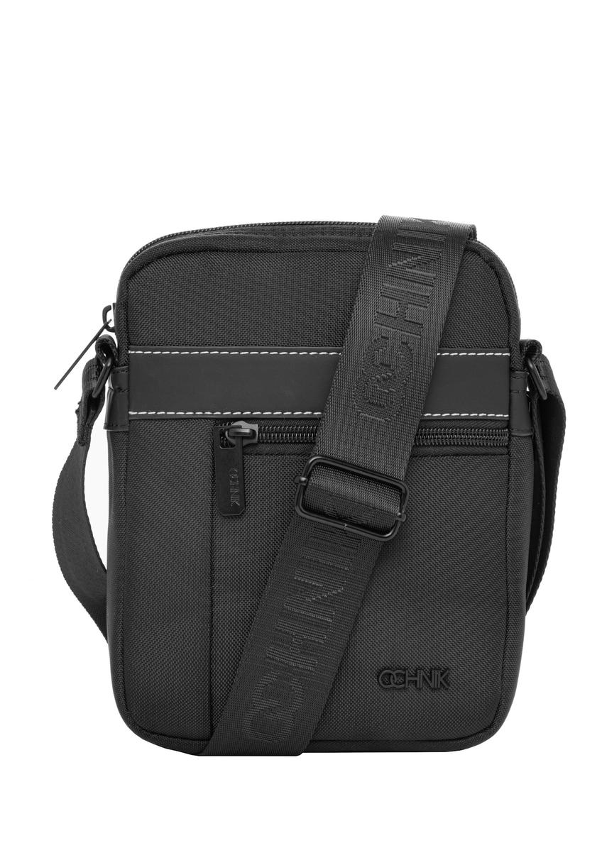 Men's city bag in black TORMN-0423-99(Z26), front product view on a light background.