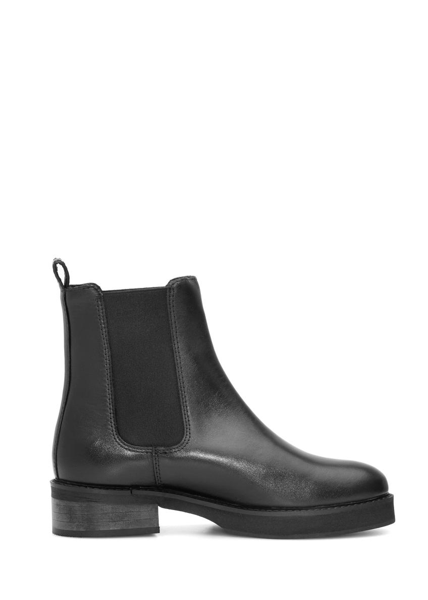 Women's black leather Chelsea boots BUTYD-1196-99(Z25)