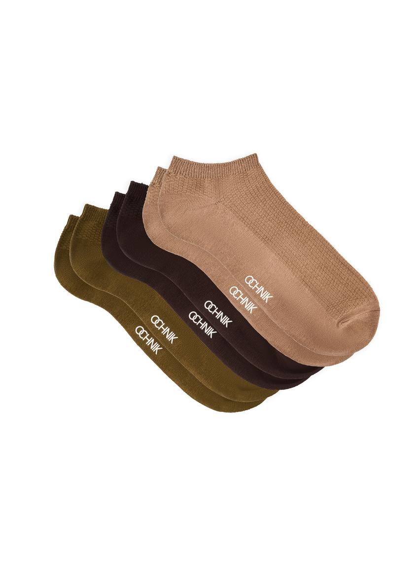 Set of men's short socks ZESMT-0062-00(W26) - product view from above, on a white background.