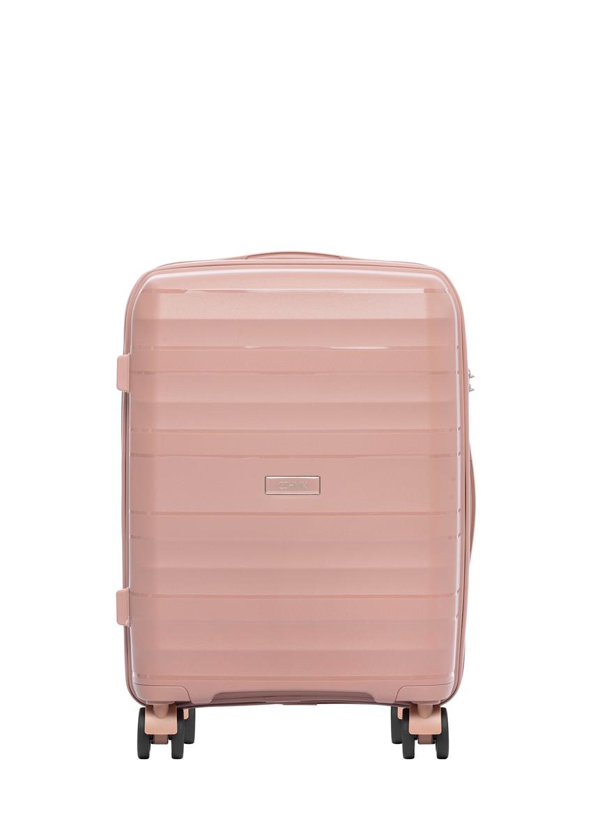Small suitcase on wheels WALPP-0024-5B-19(W26), product view from the front on a white background.