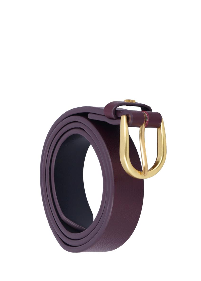 Burgundy women's leather belt PASDS-0345-4D(Z26)