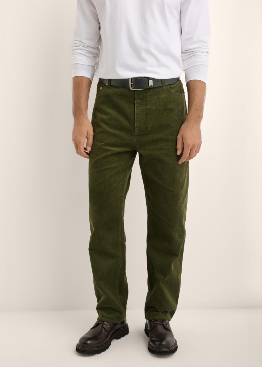 Green striped men's trousers SPOMT-0133-8B(Z26)
