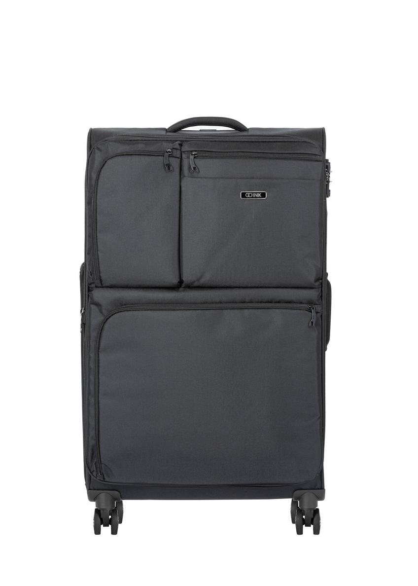 Large suitcase on wheels WALNY-0048-99-28(W26), front view of the product on a white background.