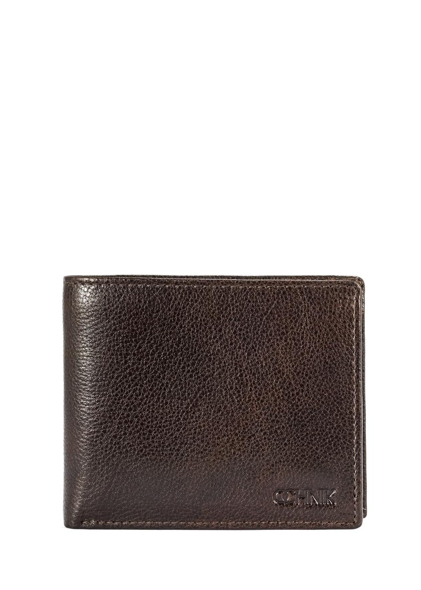 Brown leather men's wallet PORMS-0654-89(W25)