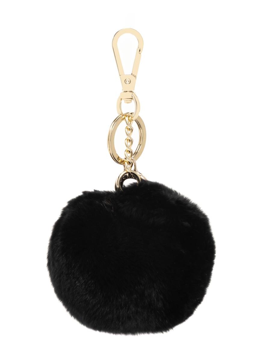 Black pompom keychain BRELOK-117A-99(Z26)