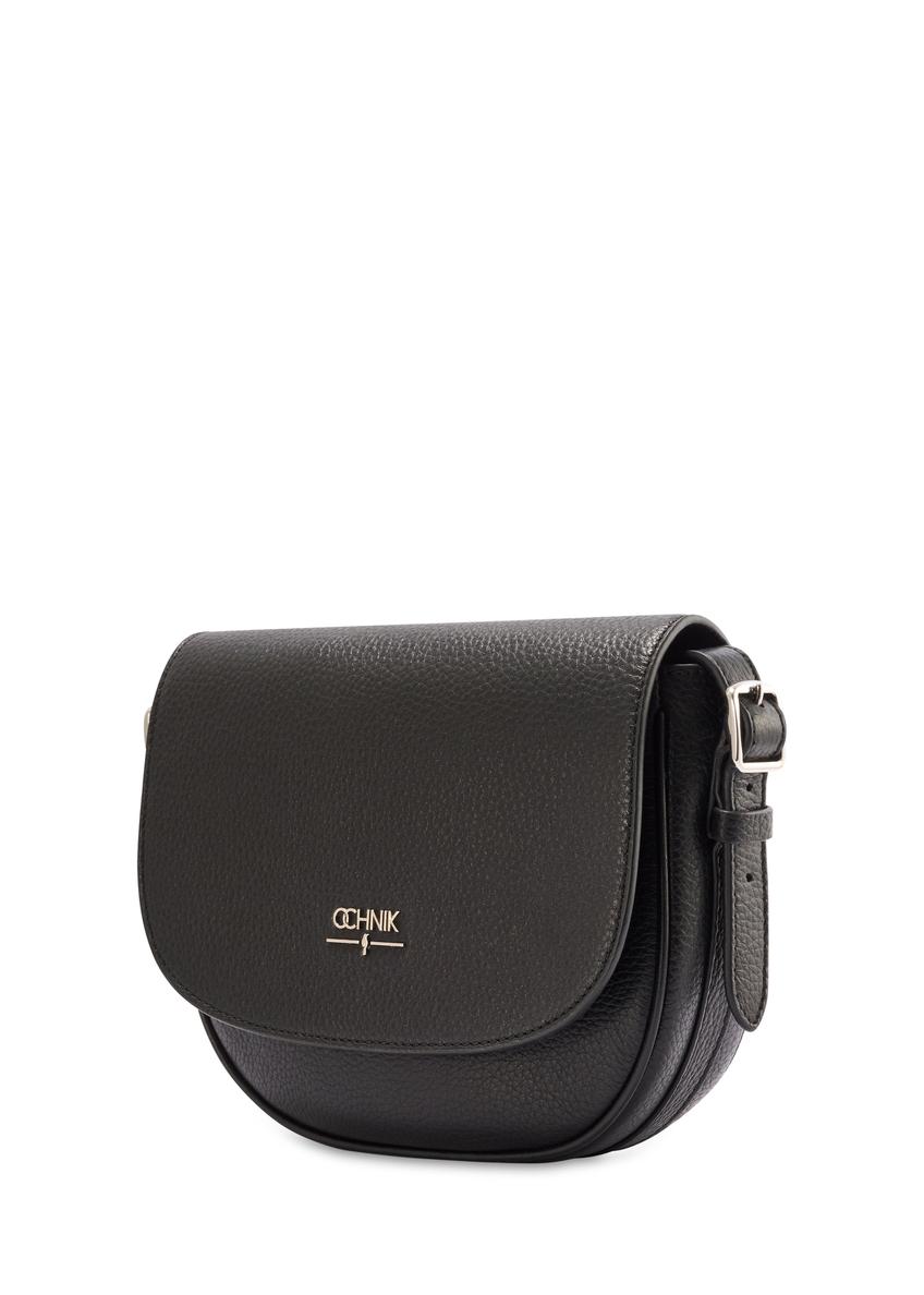 Women's black pebbled messenger bag TORES-1122D-99(Z25)