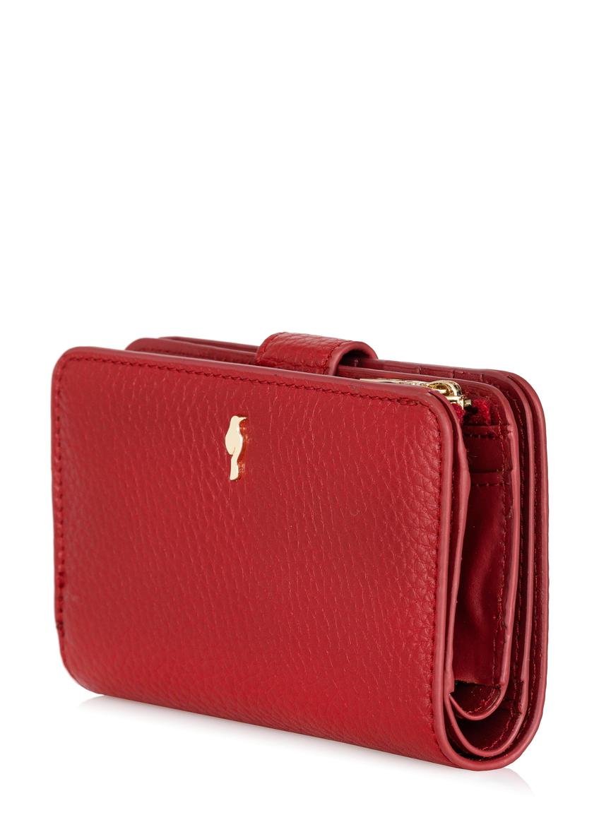 Women's red leather wallet PORES-0896-40(Z23)