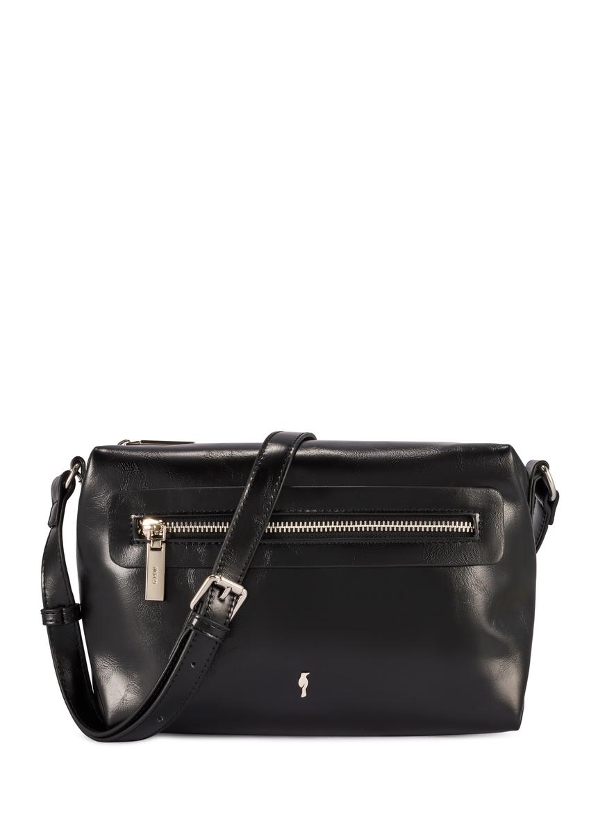 Black women's shoulder bag TOREC-1207-9F(W26), front product view on white background.