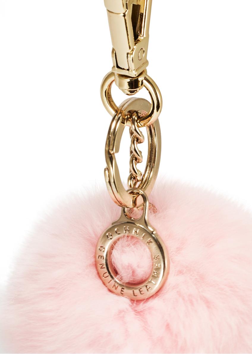 Pink pompom keychain BRELOK-117A-34(Z25)