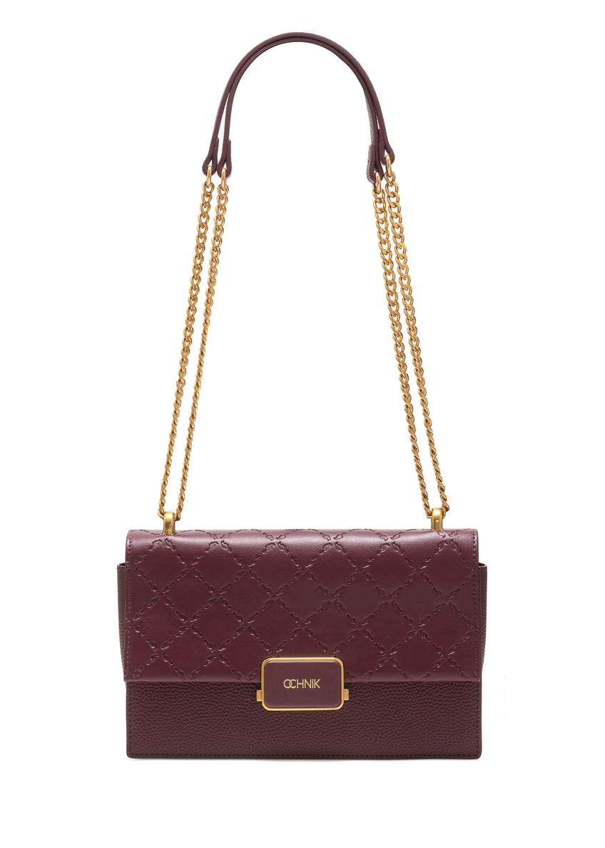 Burgundy women's messenger bag TOREC-0984A-49(Z25)