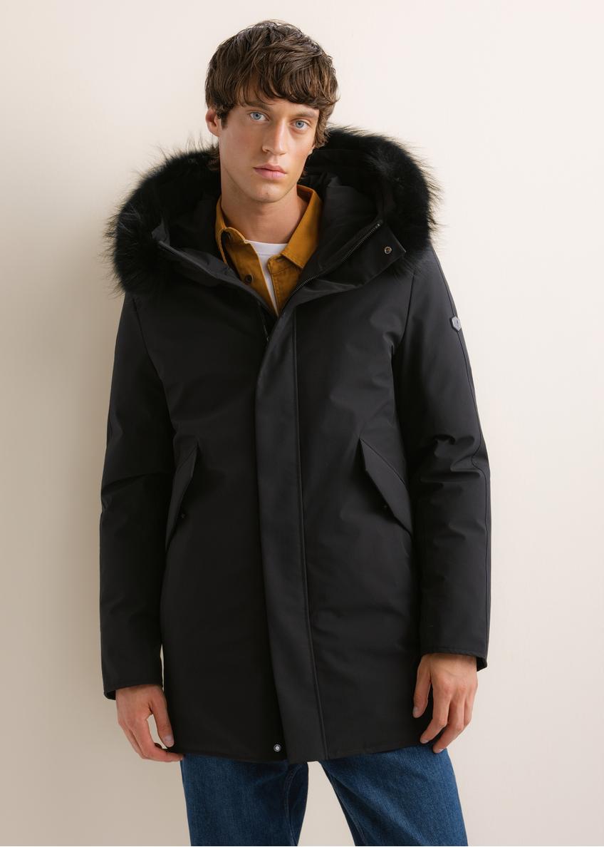 Black men's winter jacket KURMT-0446-99(Z26)