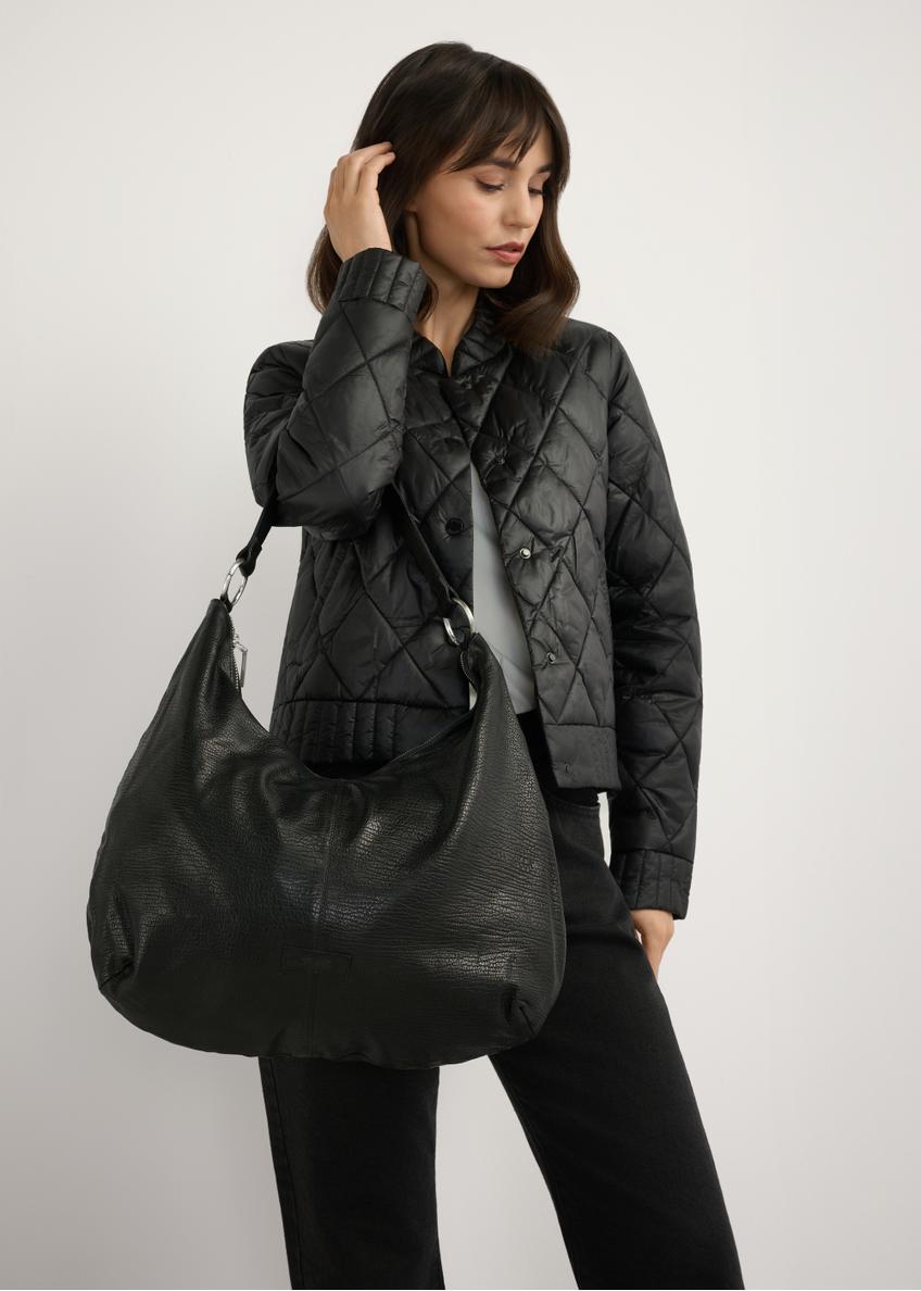 Black leather women's handbag TORES-1242-99(W26)