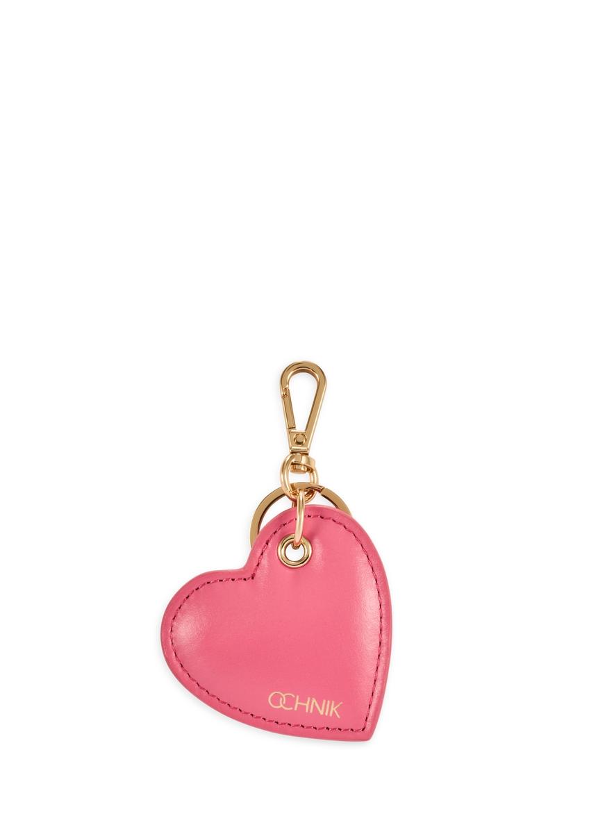 Heart-shaped leather keychain BRELOK-0218-31(Z25)