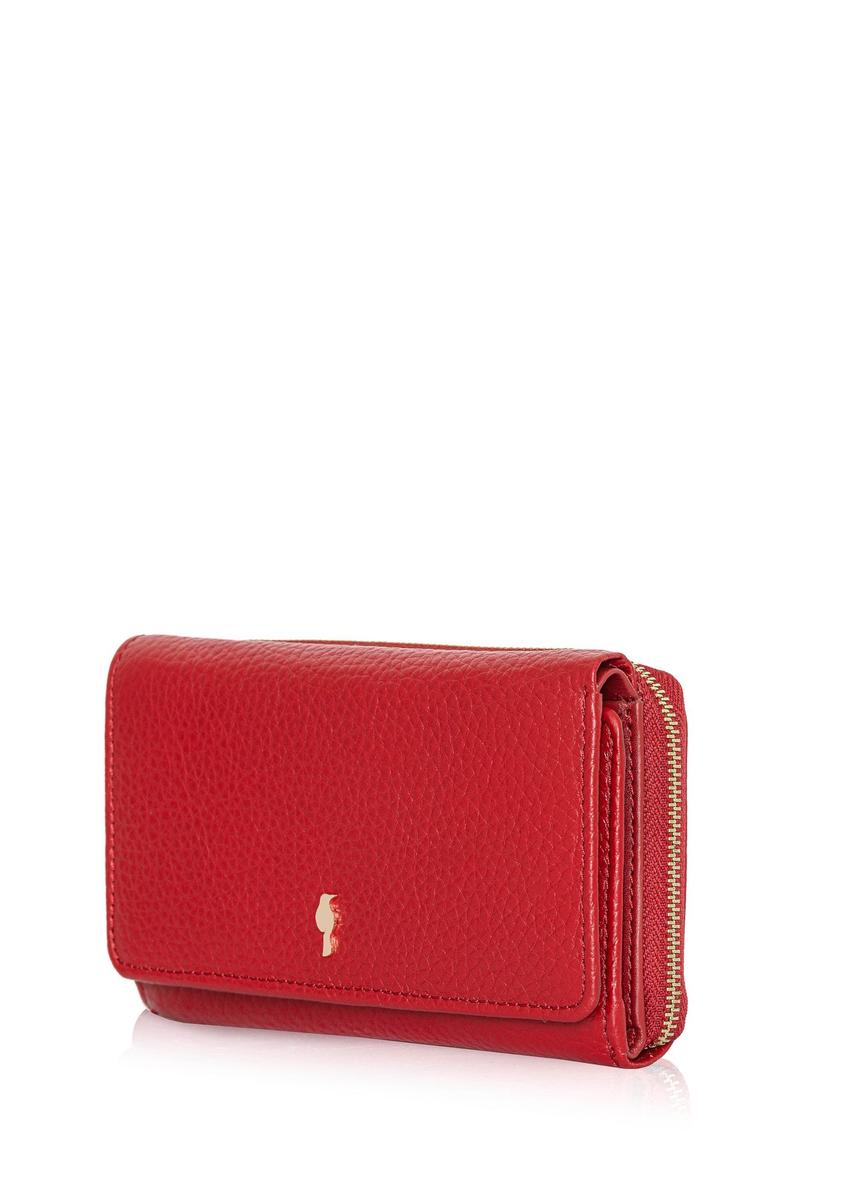 Large red leather women's wallet PORES-0801R-42(Z25)