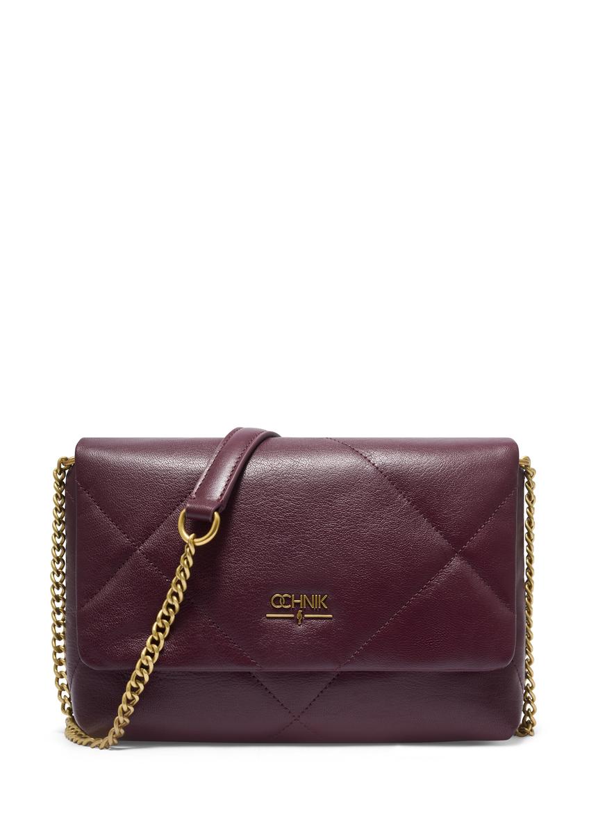 Small burgundy leather handbag TORES-1362-4D(Z26)