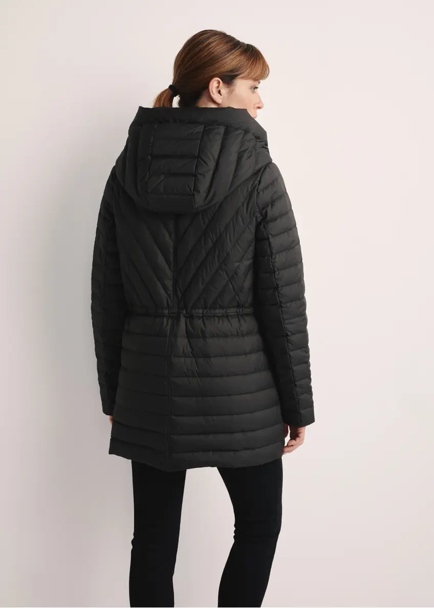 Black women's quilted jacket KURDT-0524-99(Z25)