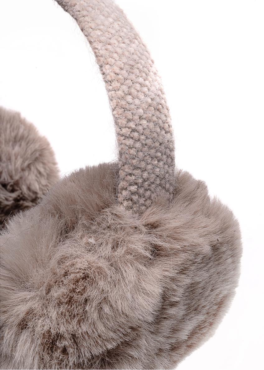 Beige women's earmuffs NAUDP-0003-82(Z25)
