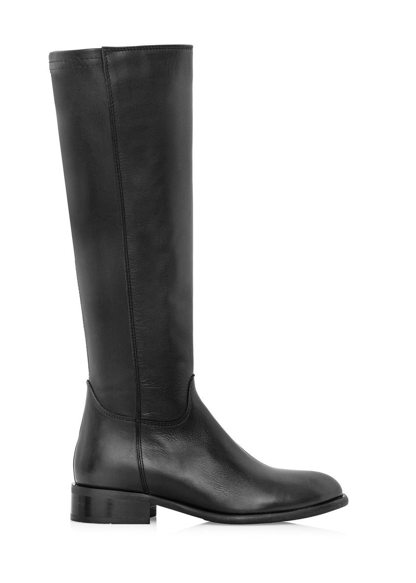 Black leather boots BUTYD-1135-99(Z24)