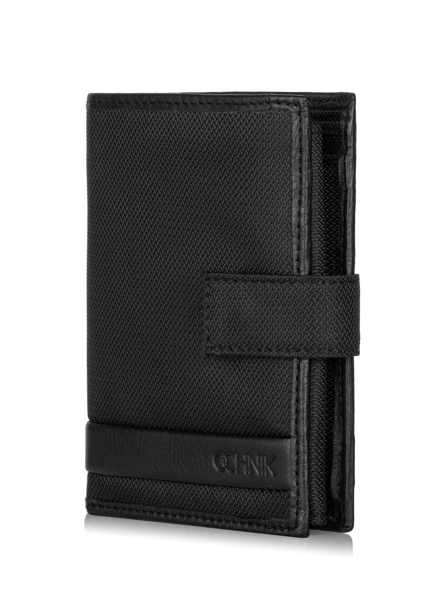 Black folding men's wallet PORMN-0017-99(Z23)