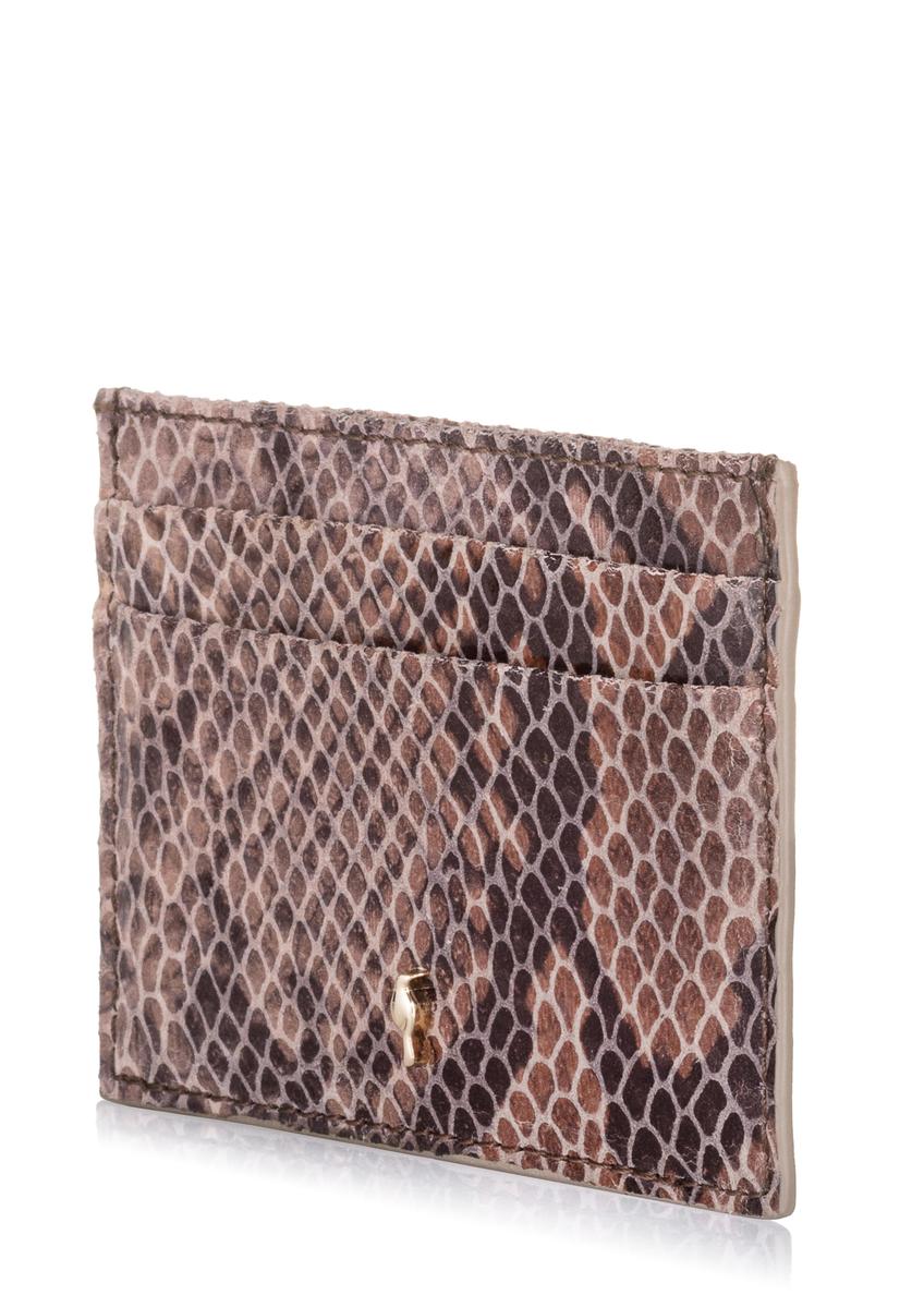 Snake skin pattern card case PORES-0835-31(W23)