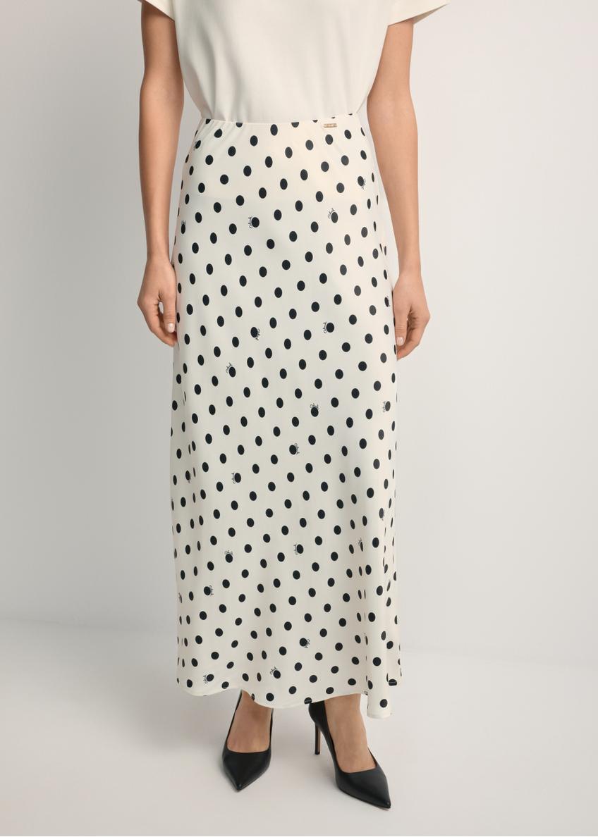Women's white polka dot skirt SPCDT-0122-0P(W26)