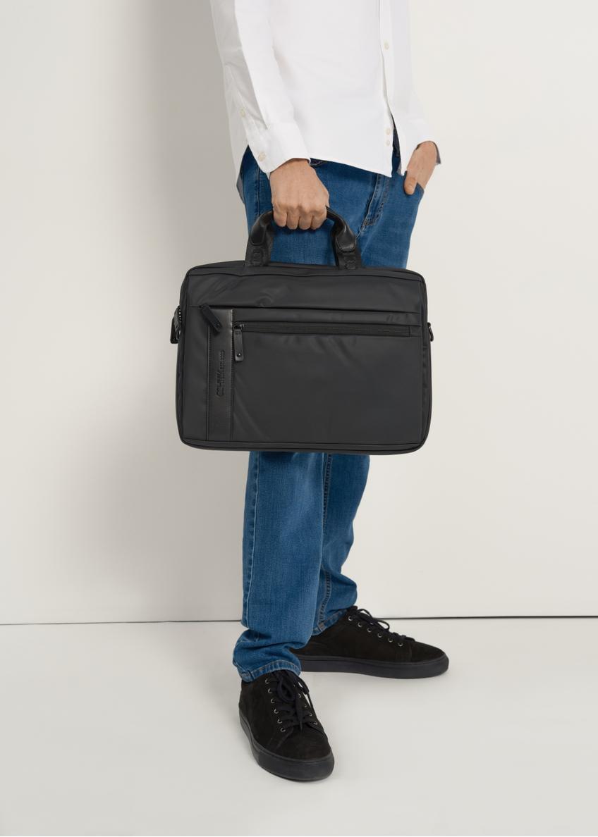 Black men's bag with handle TORMN-0203A-99(W23)