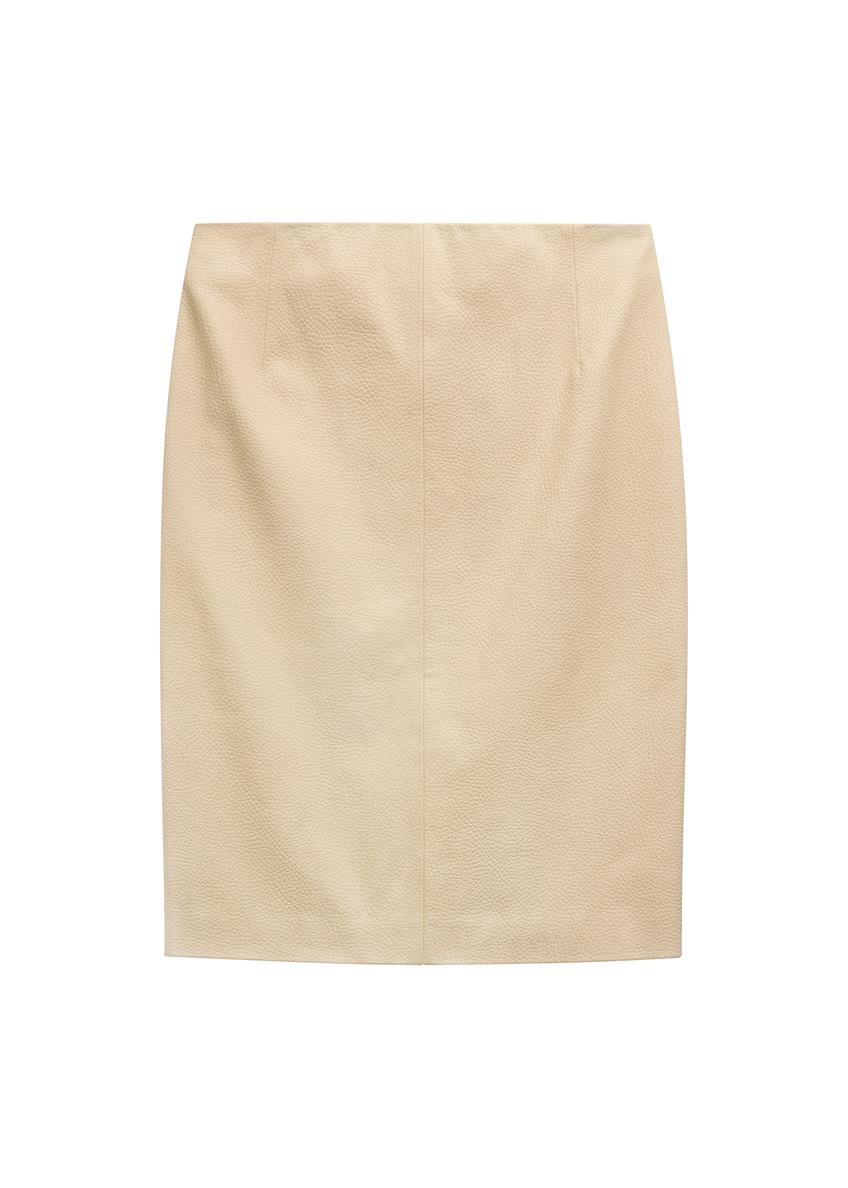 Yellow leather skirt SPCDS-0031-2A(W26)
