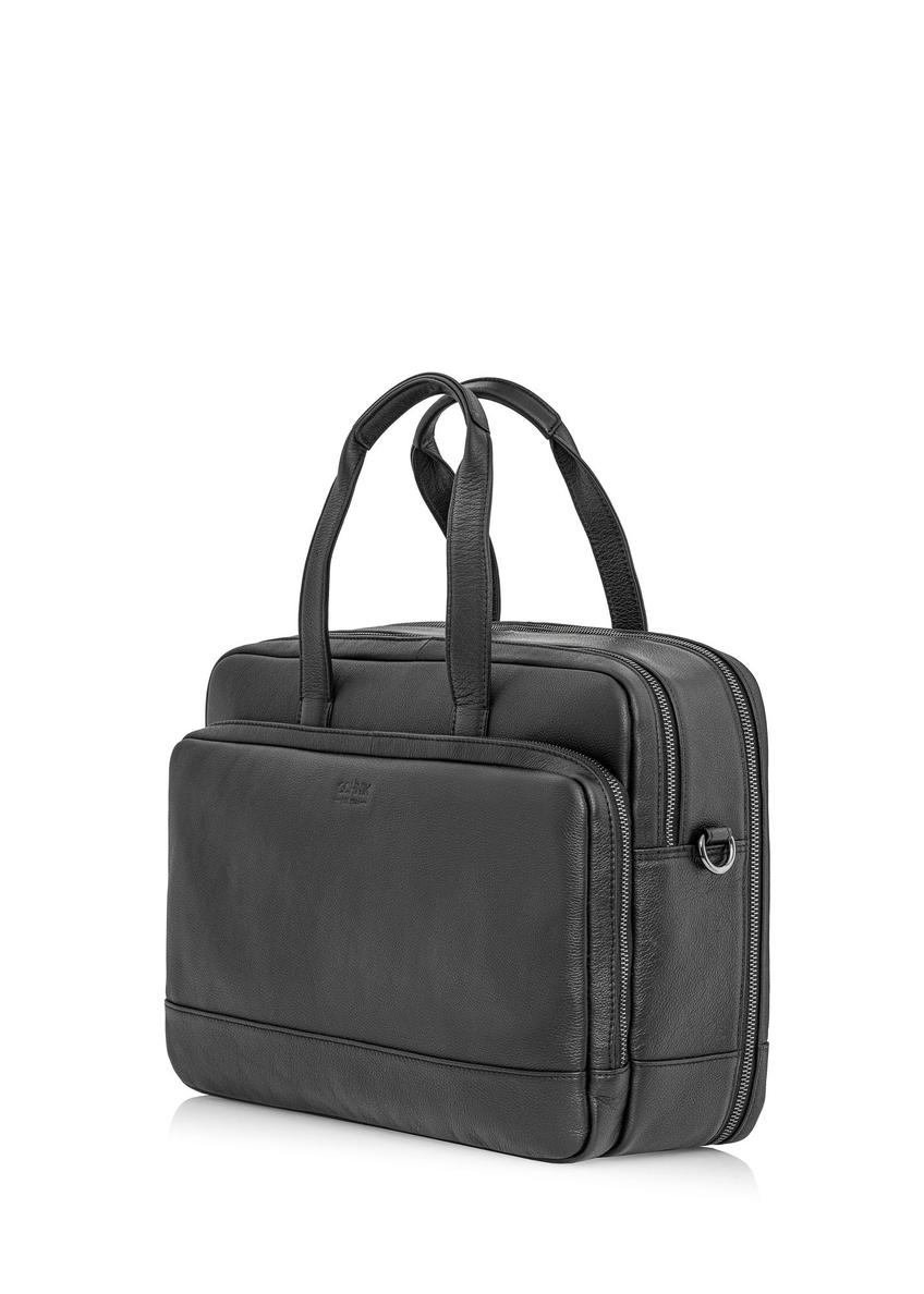 Black leather men's bag TORMS-0020R-99(W25)