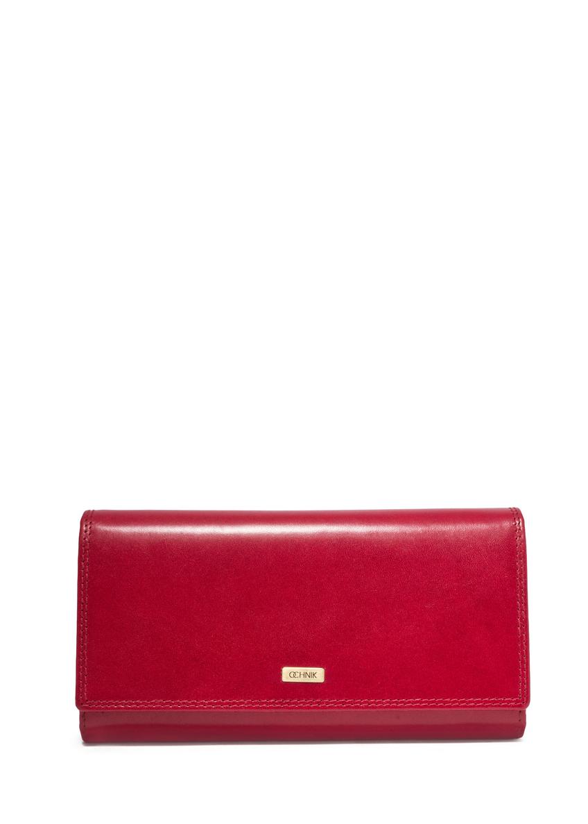Red women's wallet PL-125-4B(KS), front product view on white background.